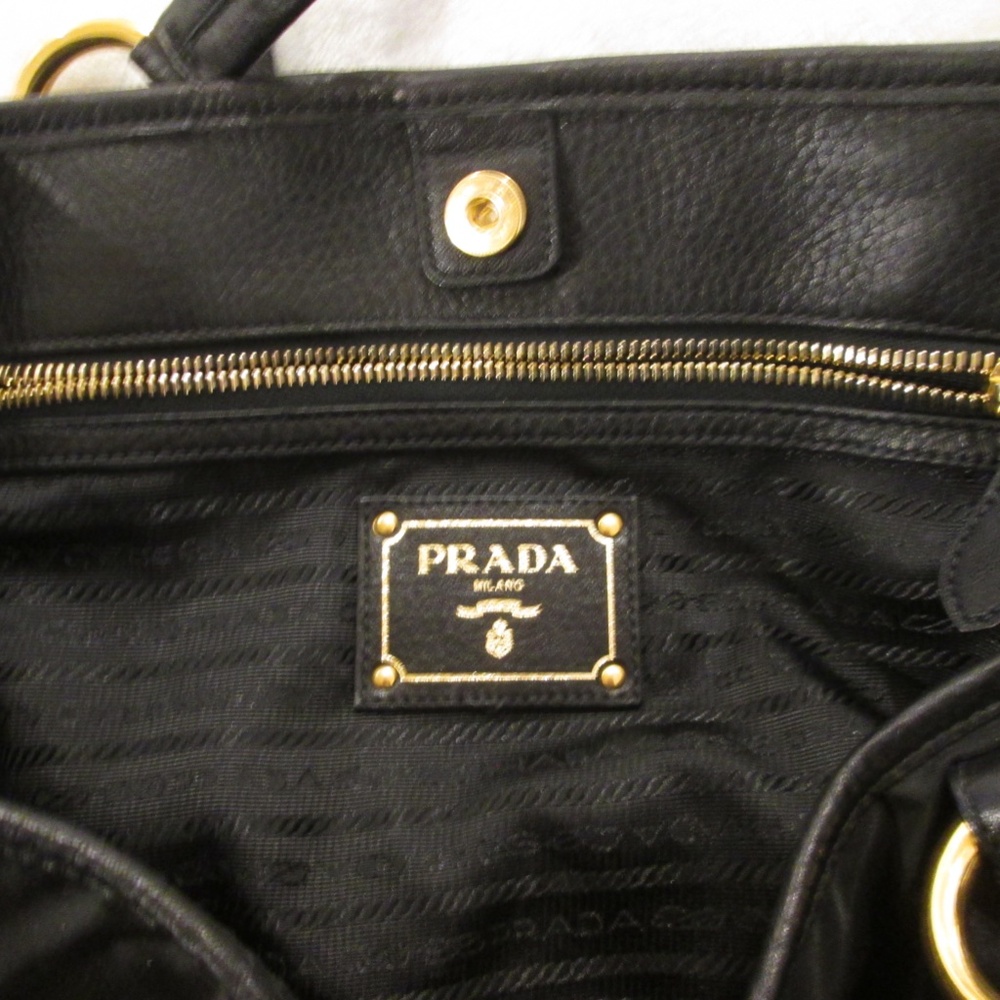 PRADA BLACK NYLON LARGE SHOPPER TOTE BAG - Picture 4 of 14